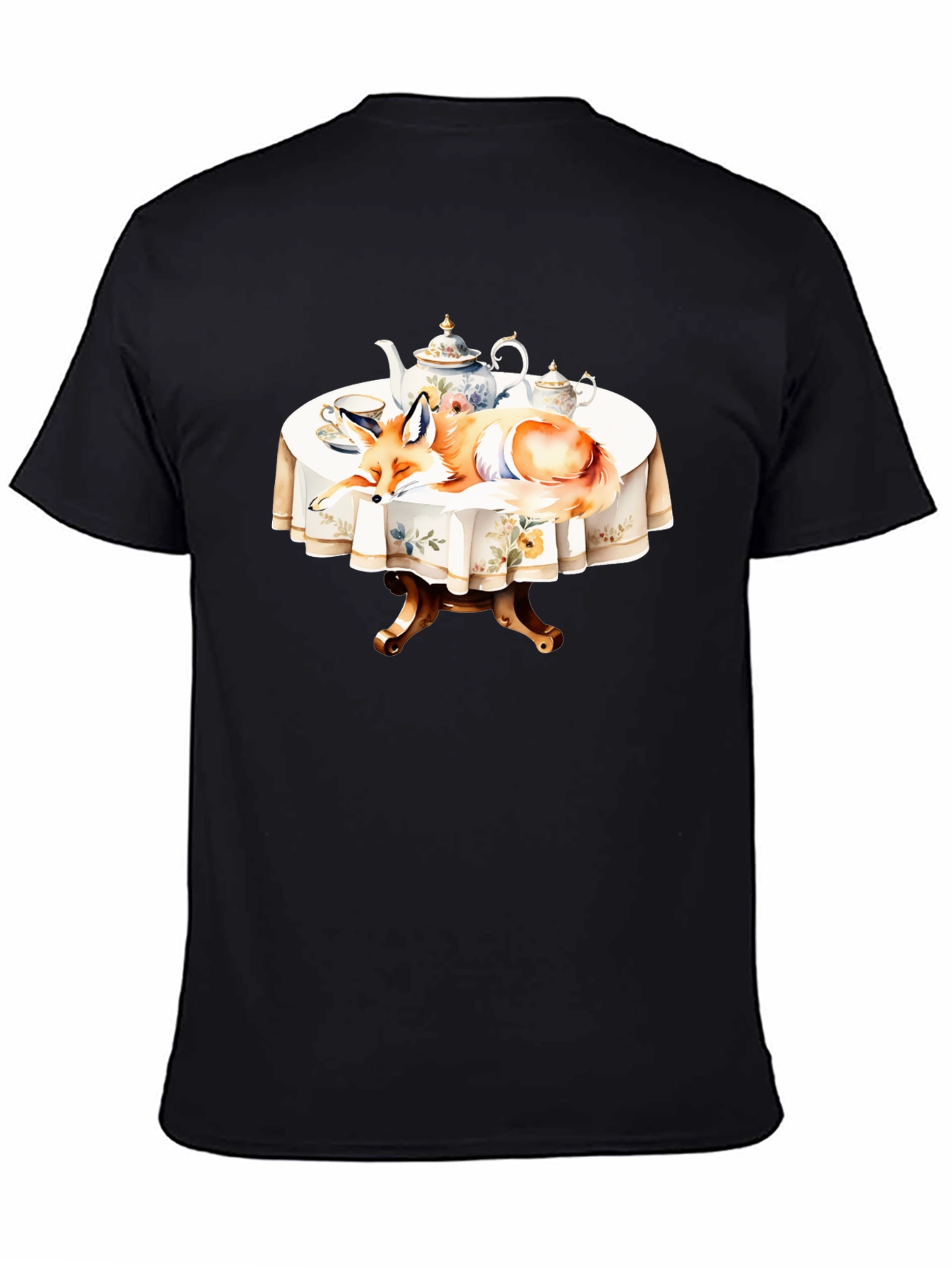 Fox Tea Party T-Shirt - Whimsical Design