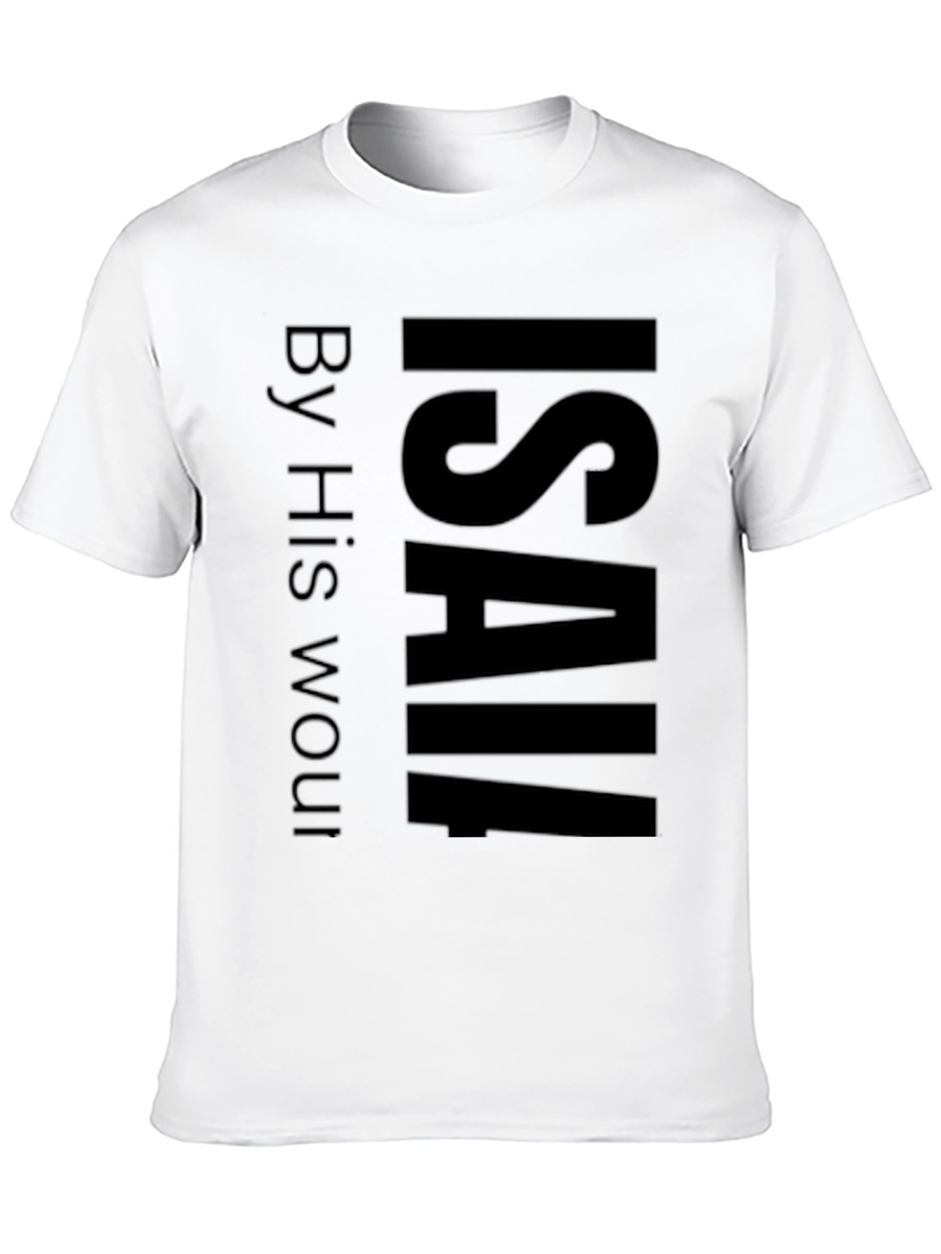 ISAIAH Mens Black Graphic T-Shirt