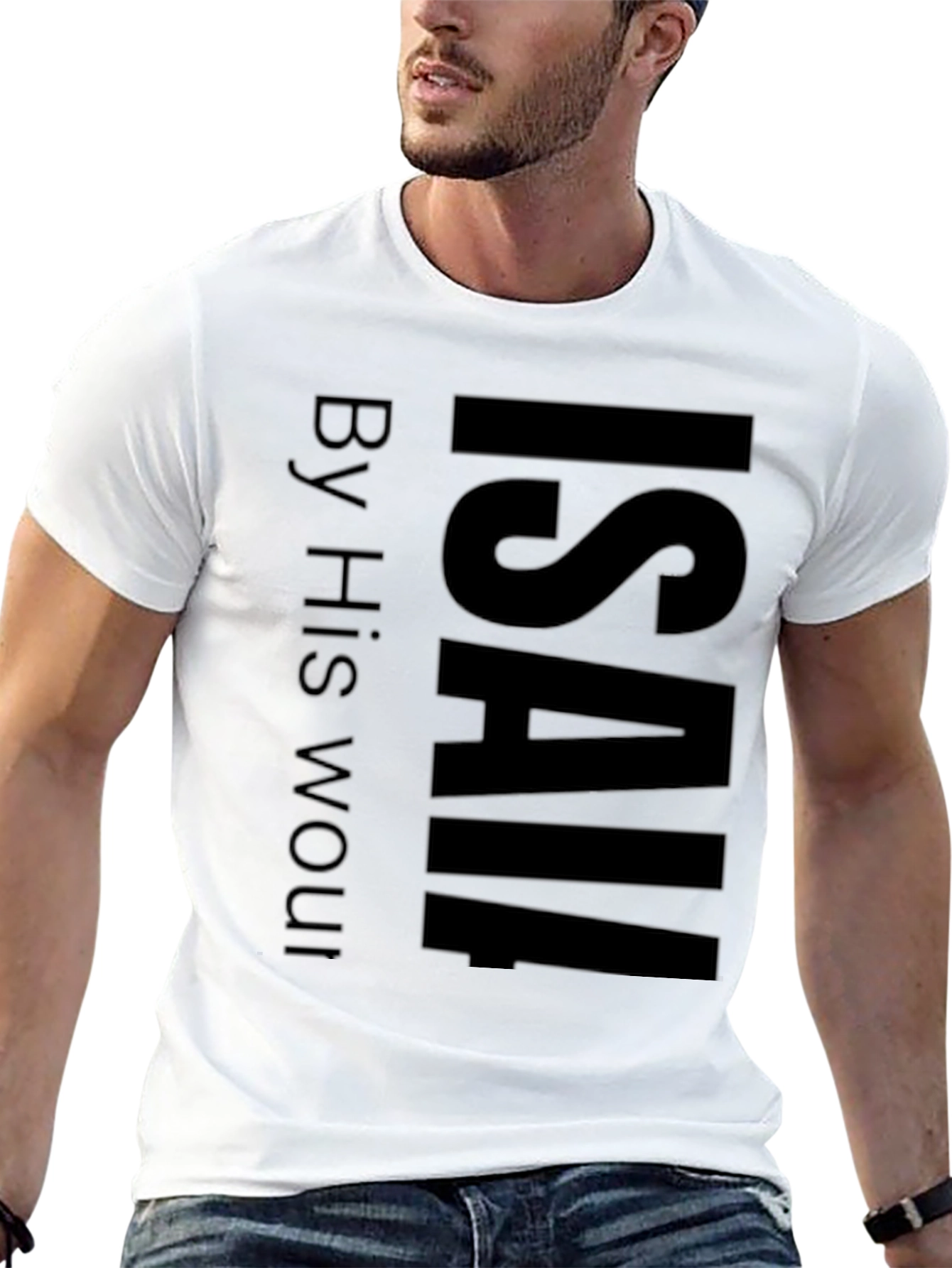 ISAIAH Mens Black Graphic T-Shirt