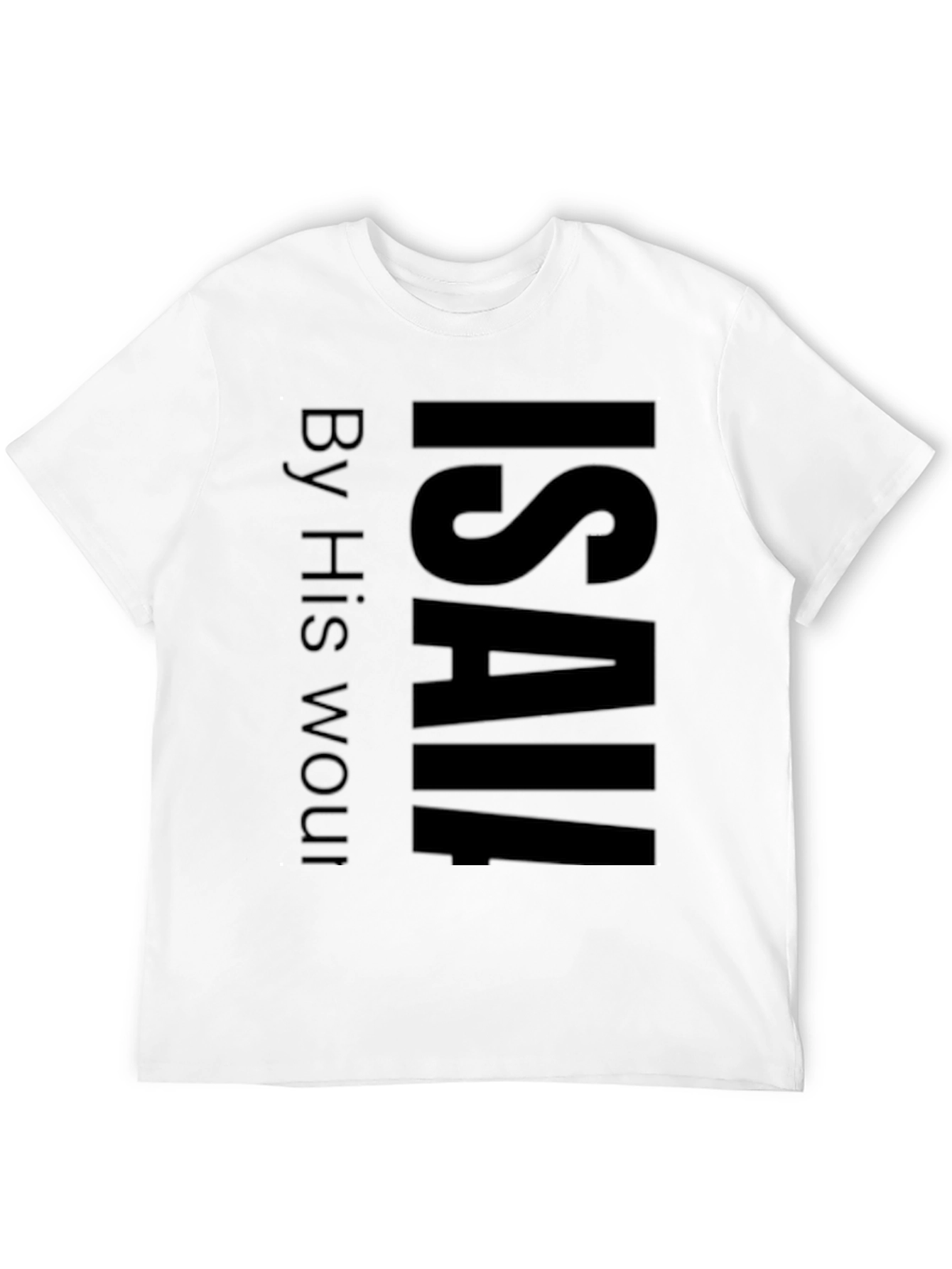 ISAIAH Mens Black Graphic T-Shirt