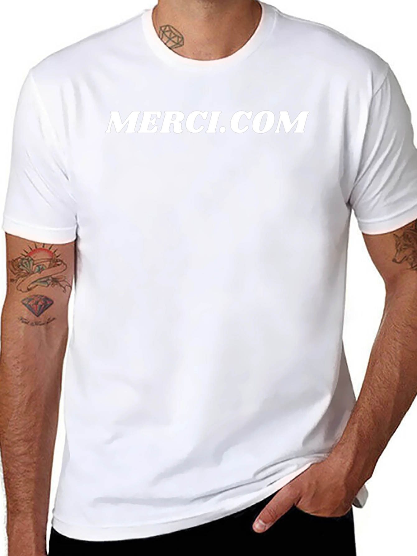 Merci.com Black T-Shirt - Stylish Casual Wear