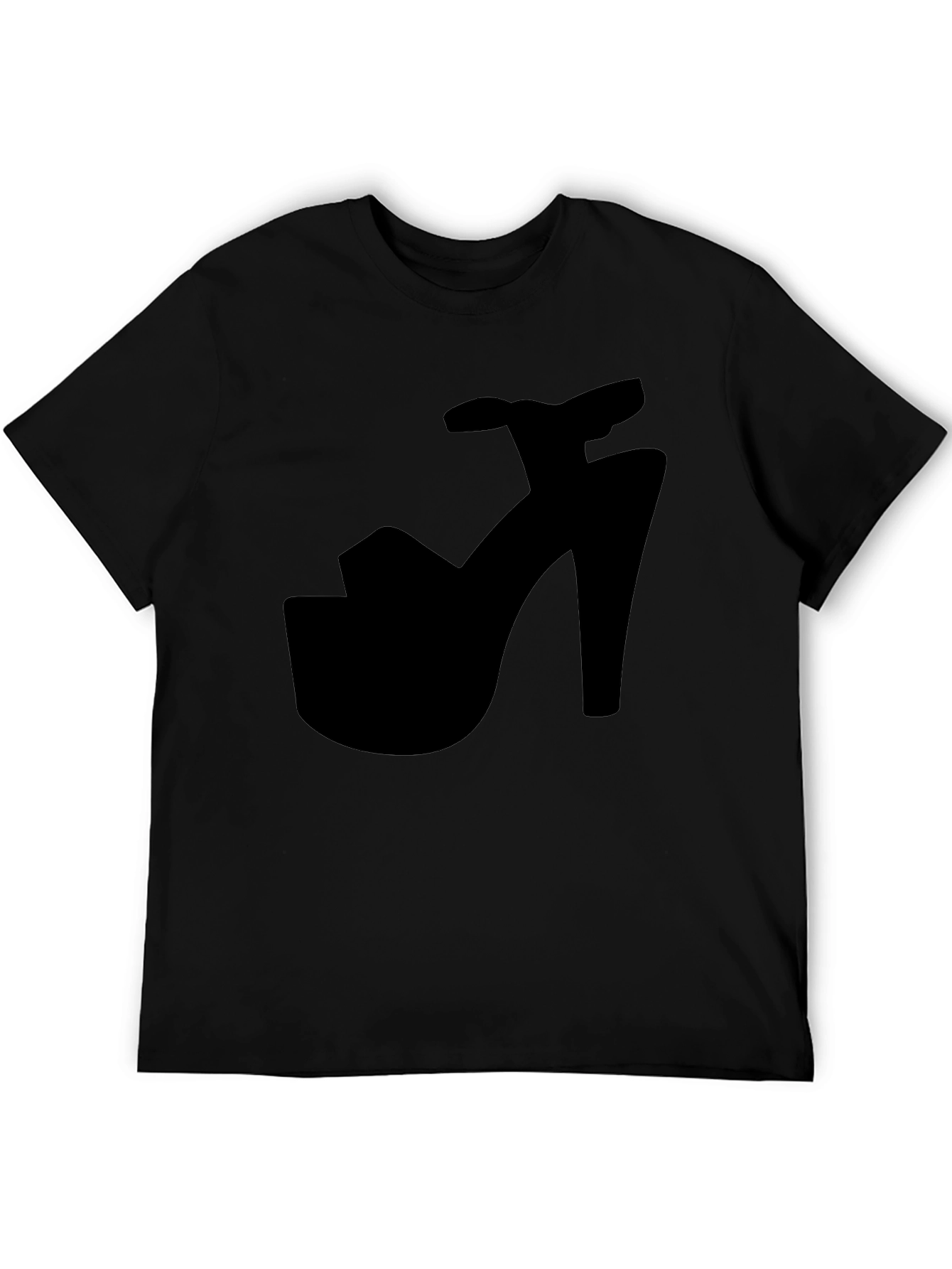 Platform Heel Graphic Tee - Black Casual Shirt