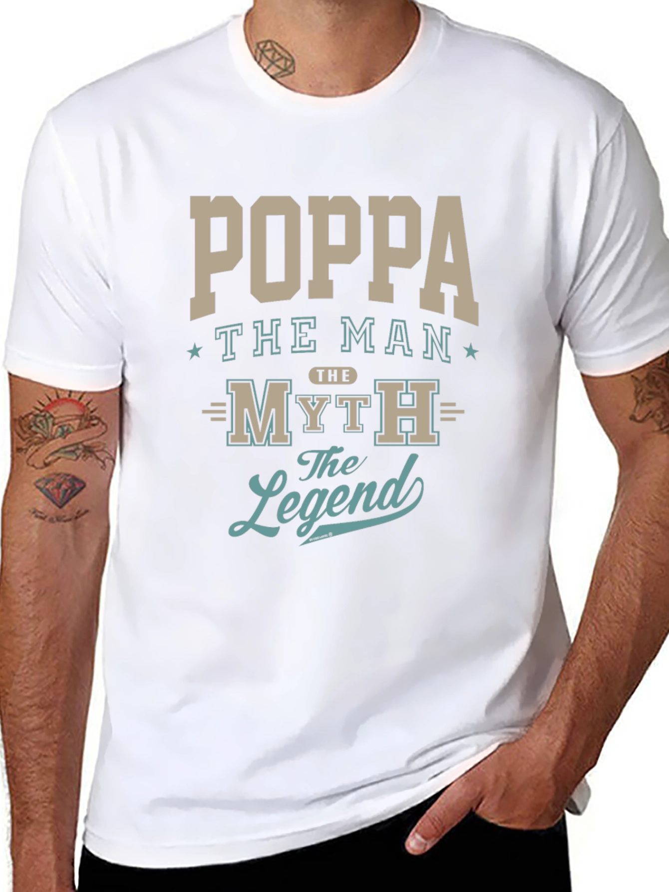 Poppa The Man Myth Legend Graphic T-Shirt