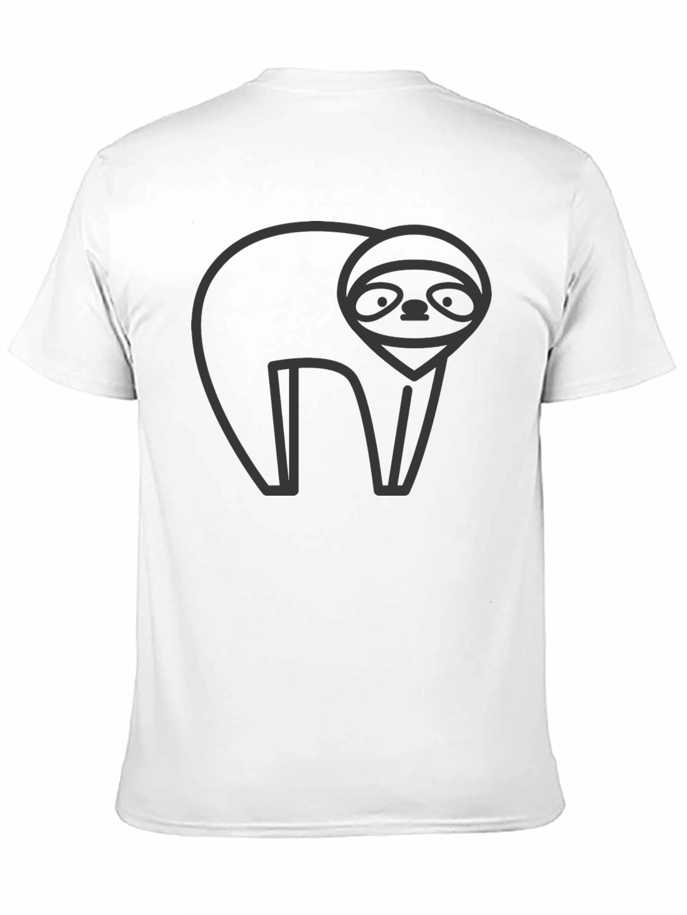 Sloth Graphic Tee - Black Crew Neck