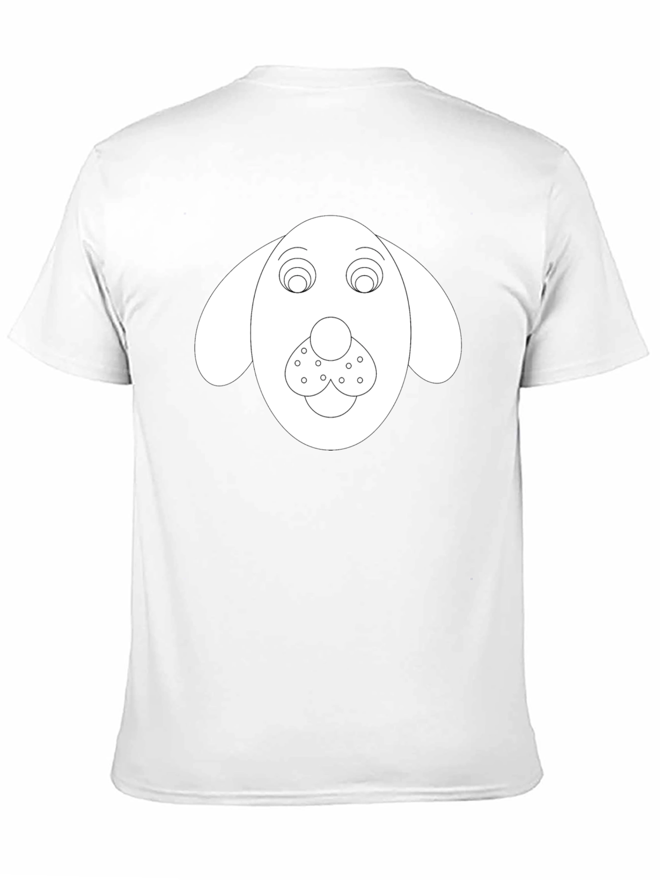 Dog Face Graphic Tee - Black Cotton Blend