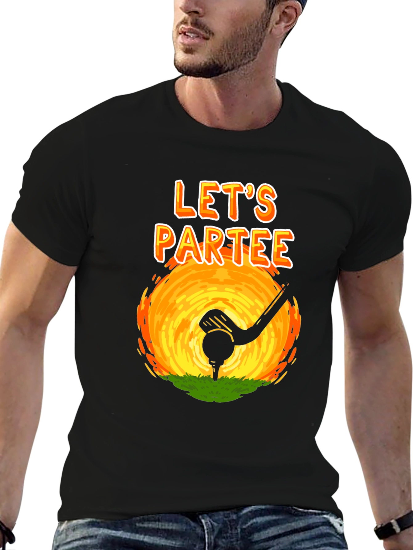 Lets Partee Golf T-Shirt - Novelty Design