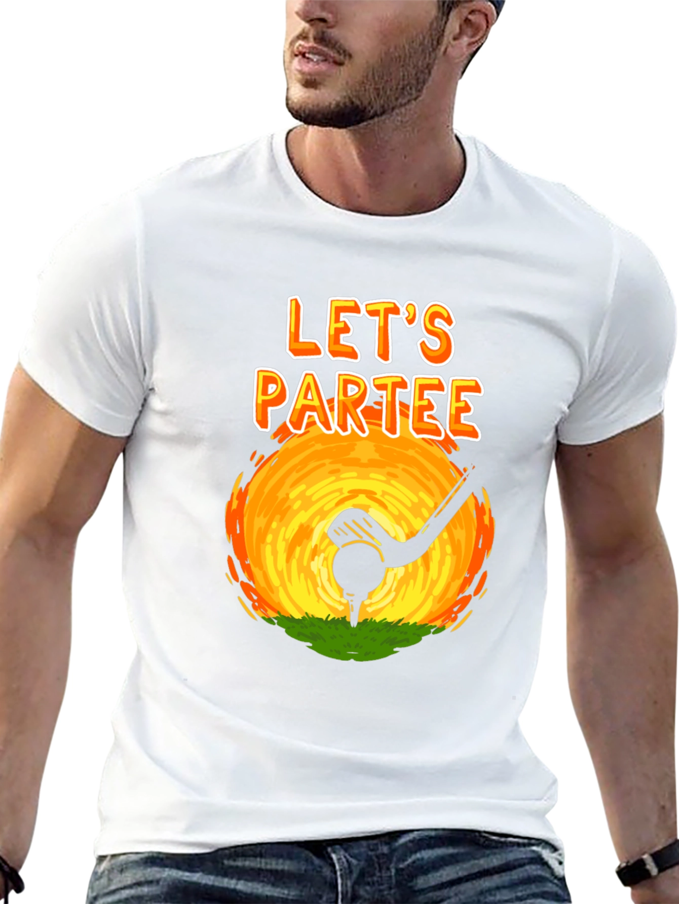 Lets Partee Golf T-Shirt - Novelty Design