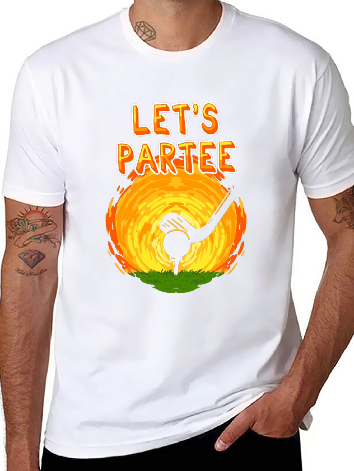 Lets Partee Golf T-Shirt - Novelty Design
