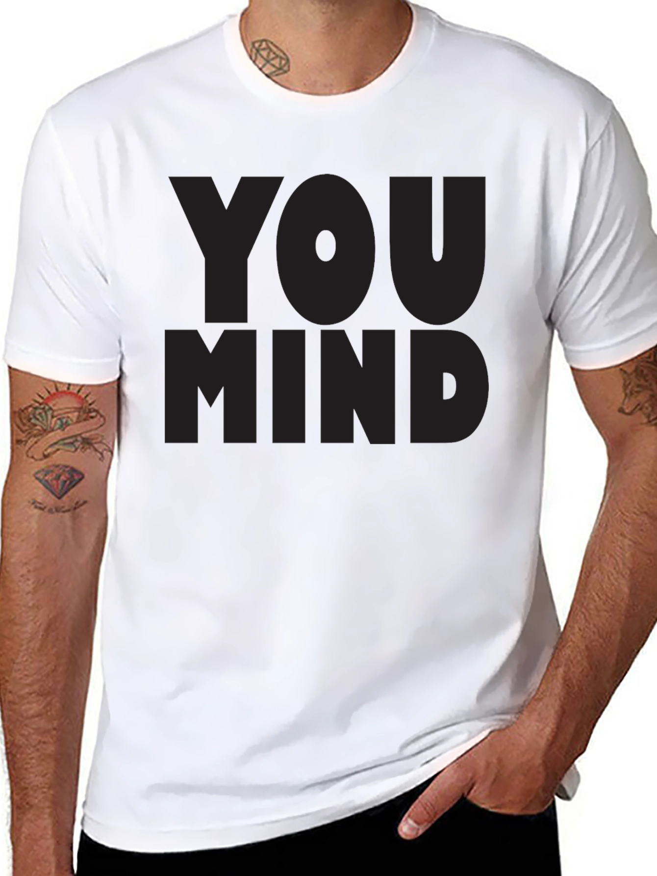 Mens You Mind? Black Graphic Tee