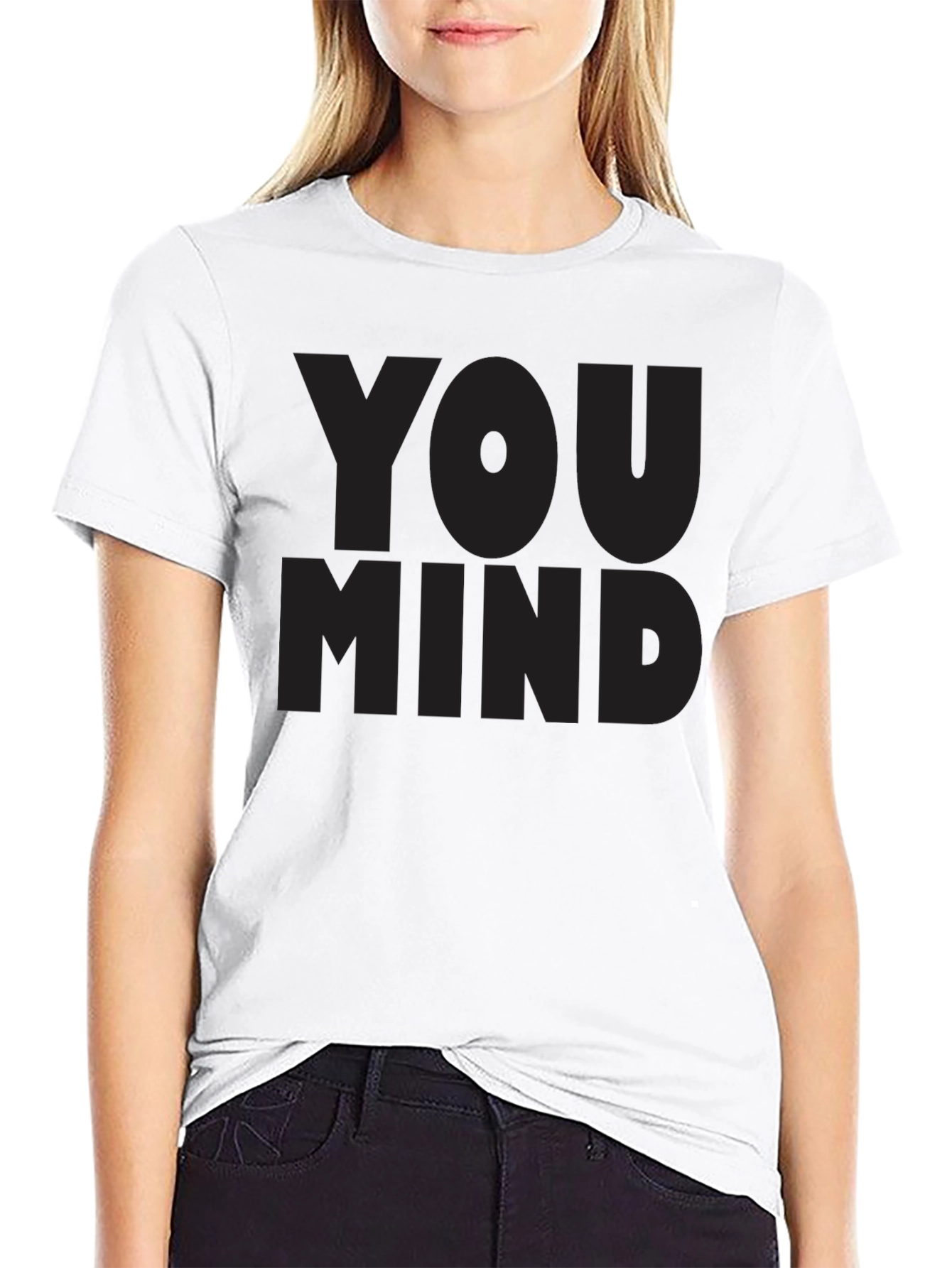 Mens You Mind? Black Graphic Tee