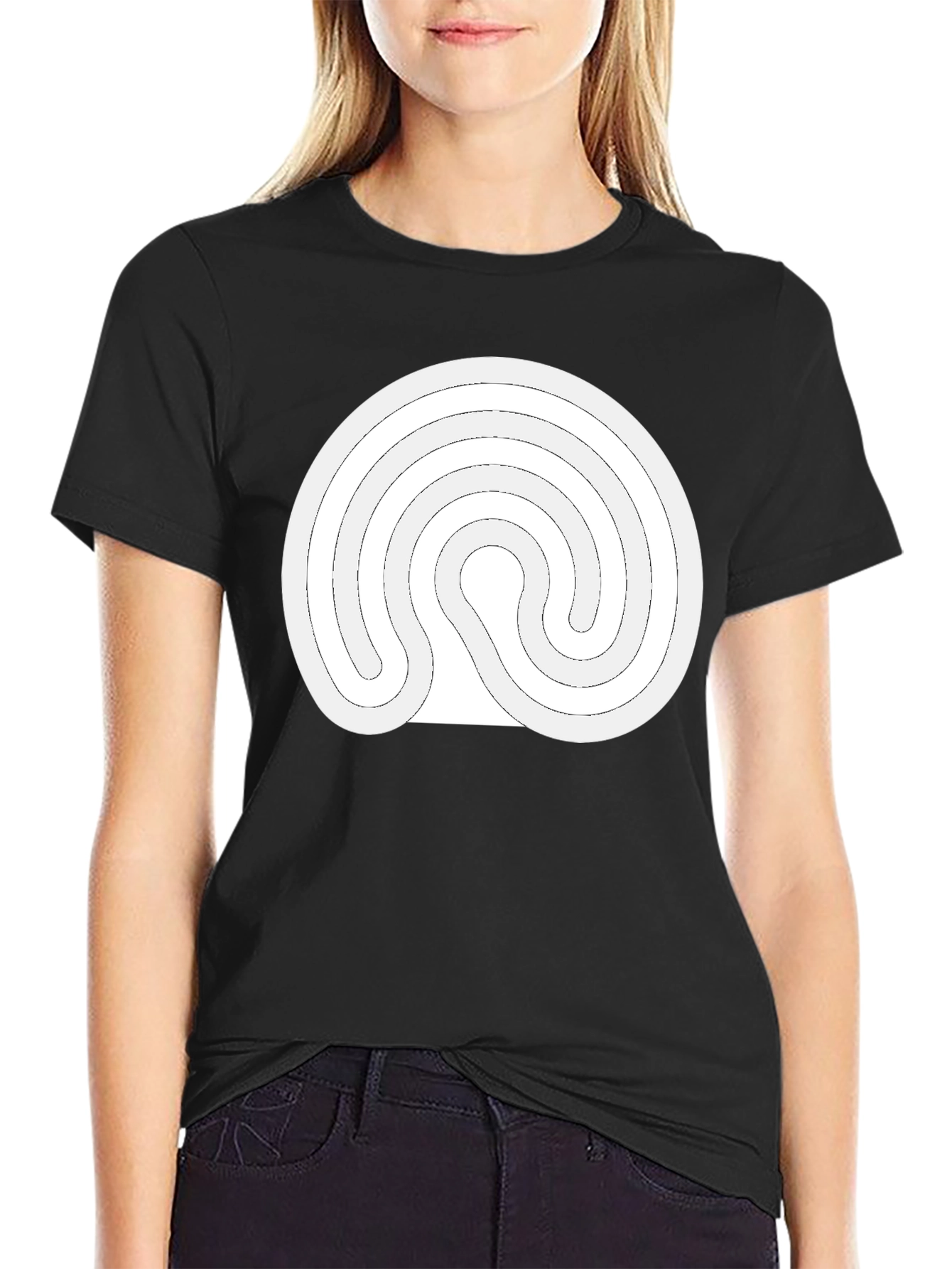 Labyrinth Design Black T-Shirt