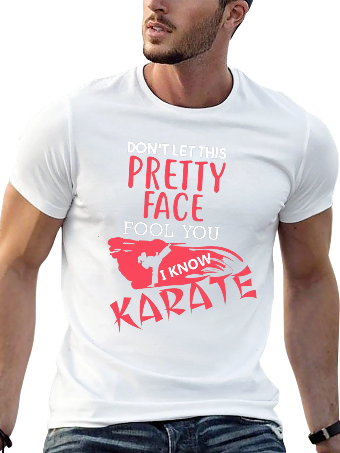 Pretty Face Karate Graphic Tee - Black