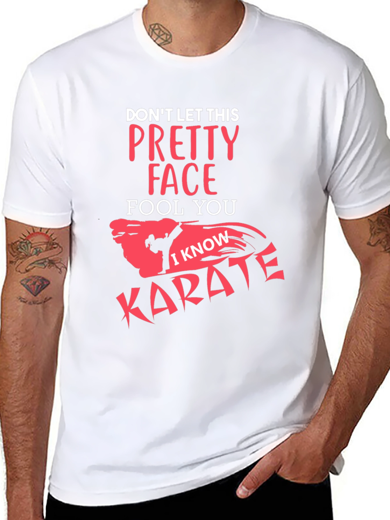 Pretty Face Karate Graphic Tee - Black