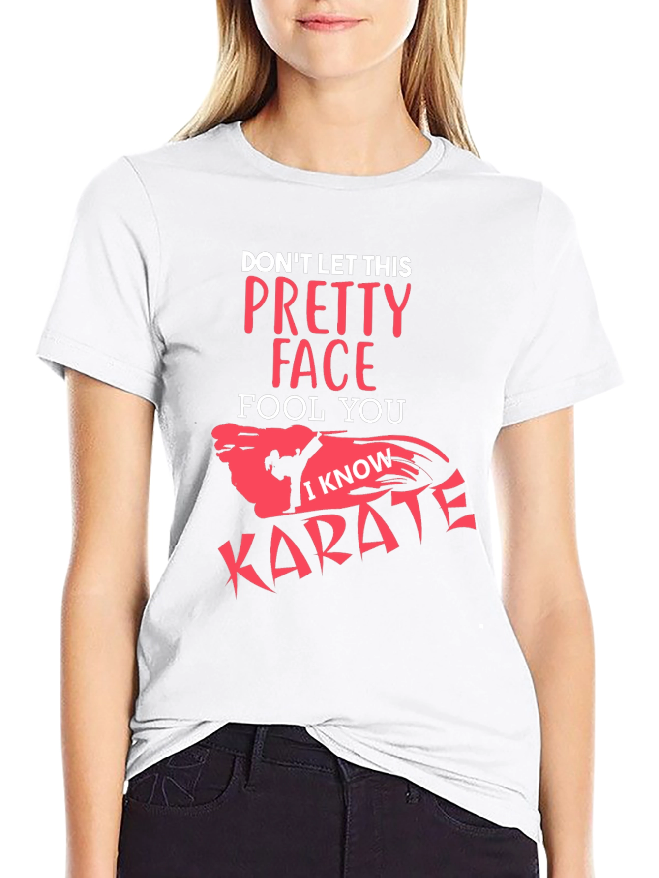 Pretty Face Karate Graphic Tee - Black