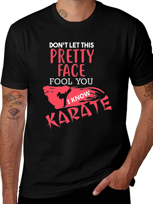 Pretty Face Karate Graphic Tee - Black