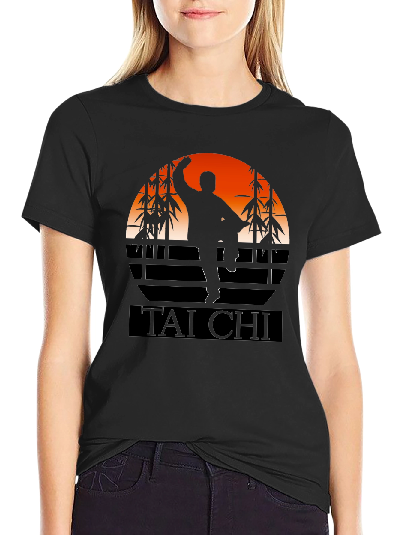 Tai Chi Silhouette Graphic Tee - Martial Arts T-Shirt