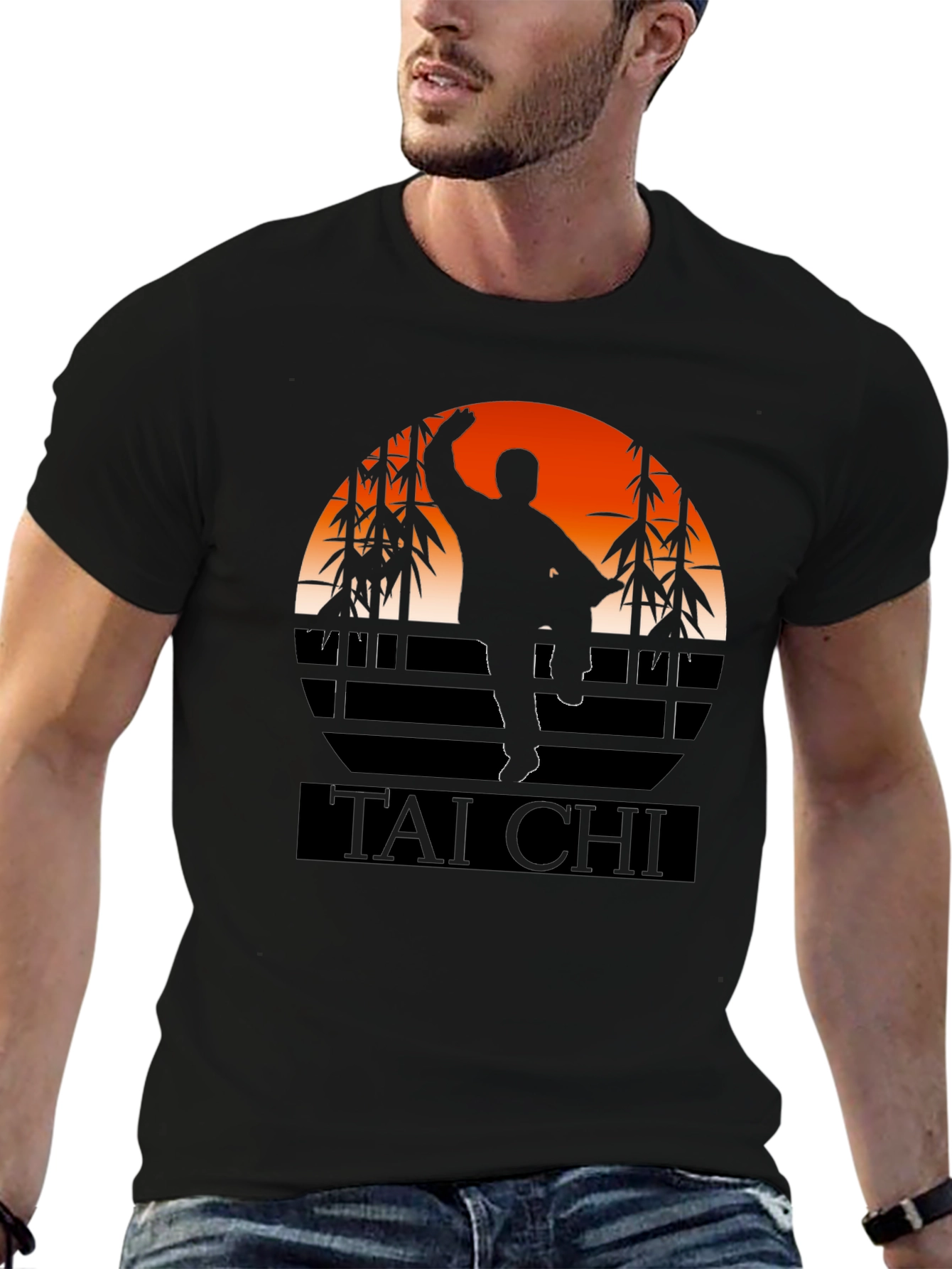 Tai Chi Silhouette Graphic Tee - Martial Arts T-Shirt