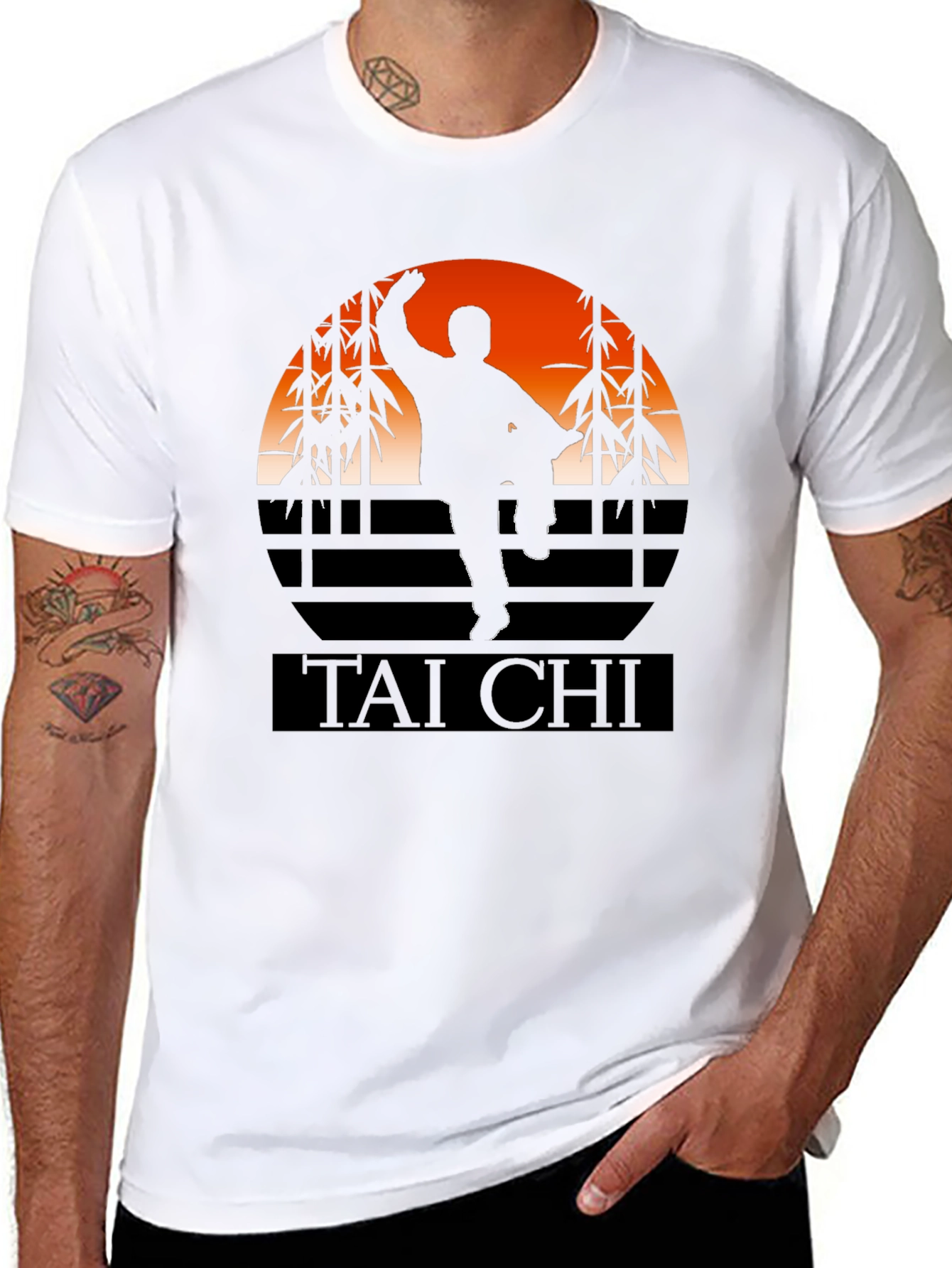 Tai Chi Silhouette Graphic Tee - Martial Arts T-Shirt