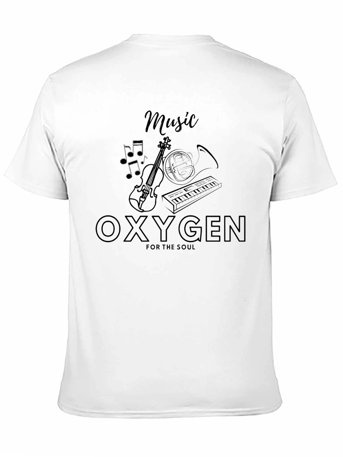 Music is Oxygen T-Shirt - Black Graphic Tee