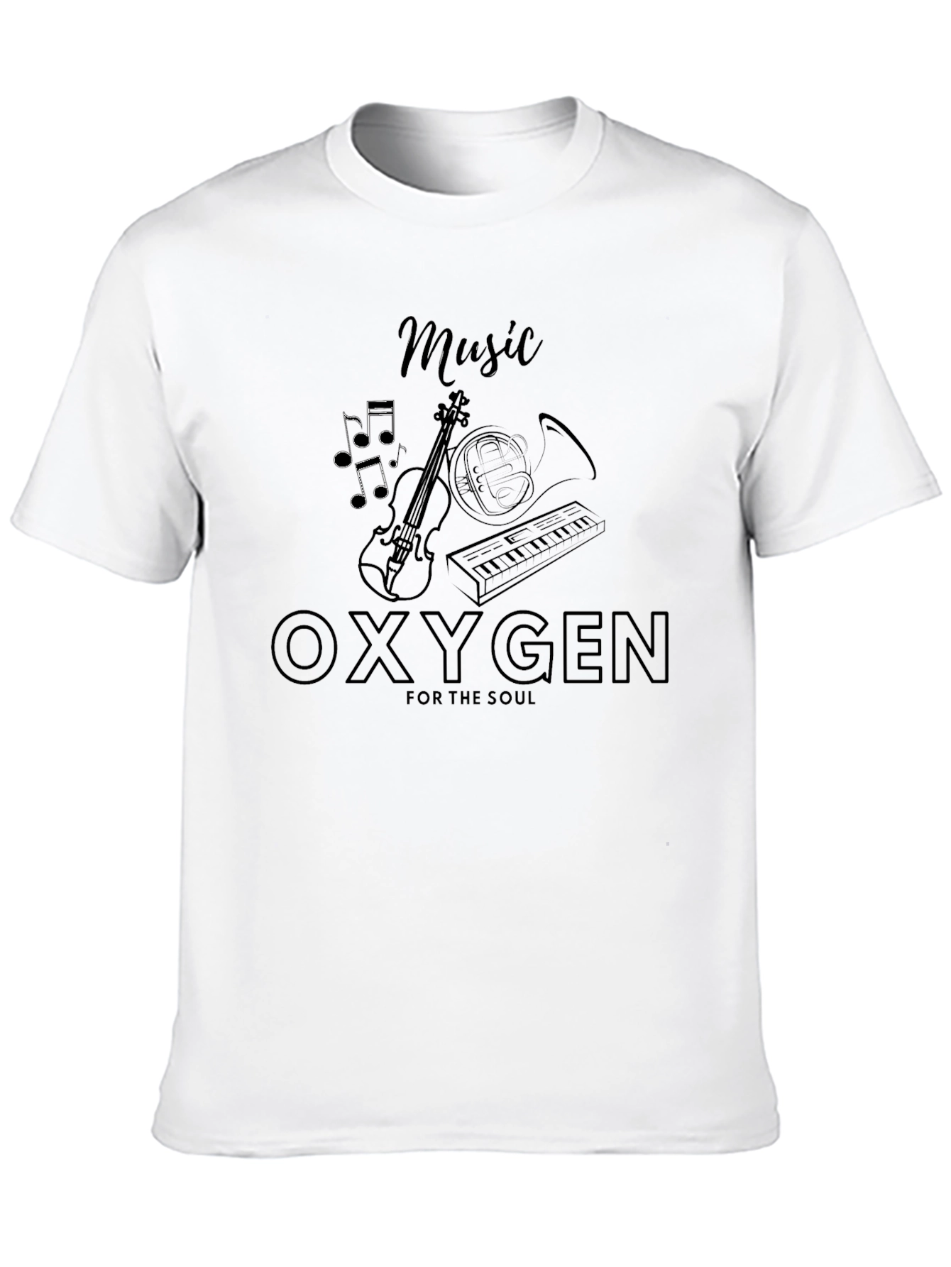 Music is Oxygen T-Shirt - Black Graphic Tee