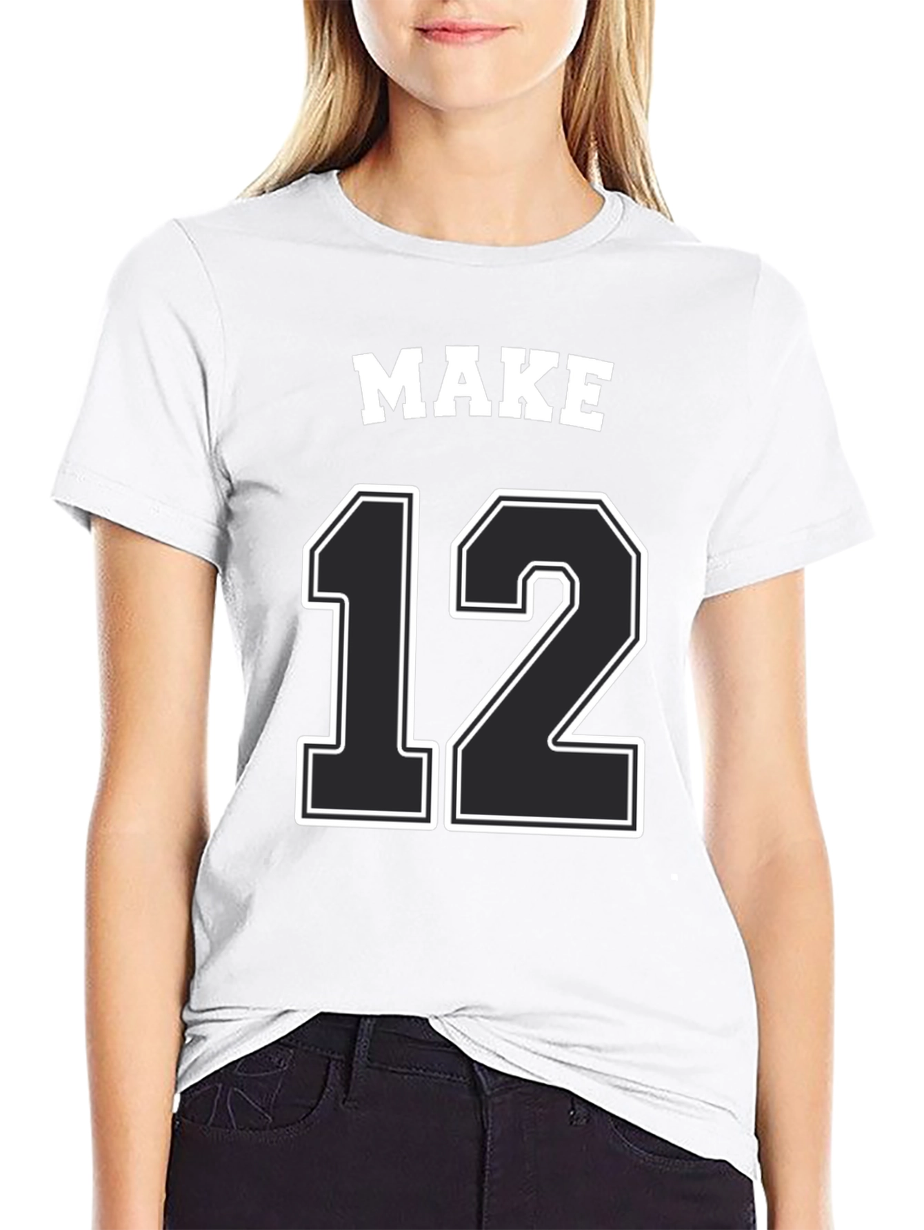 MAKE 12 Graphic Tee - Black Jersey T-Shirt
