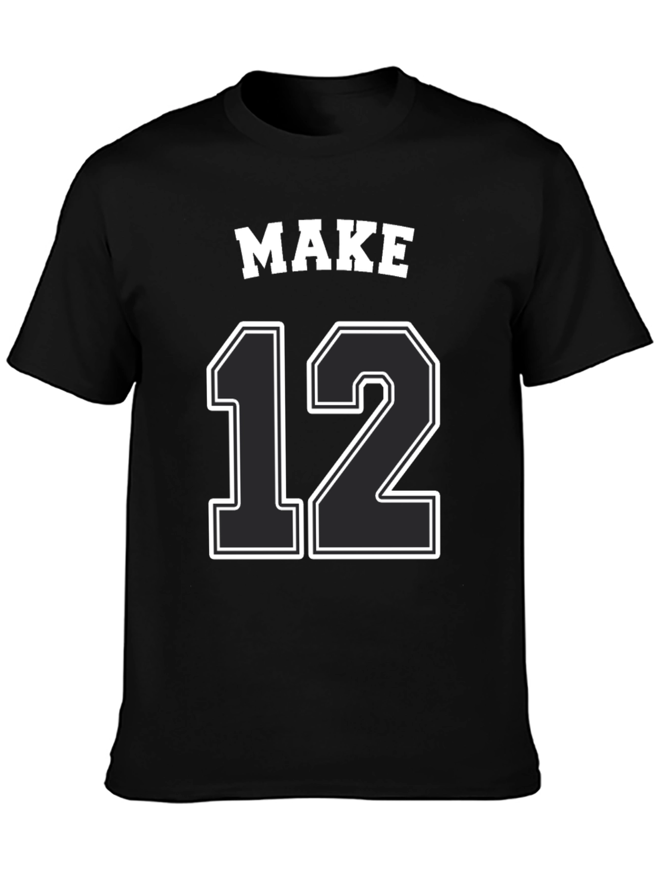 MAKE 12 Graphic Tee - Black Jersey T-Shirt
