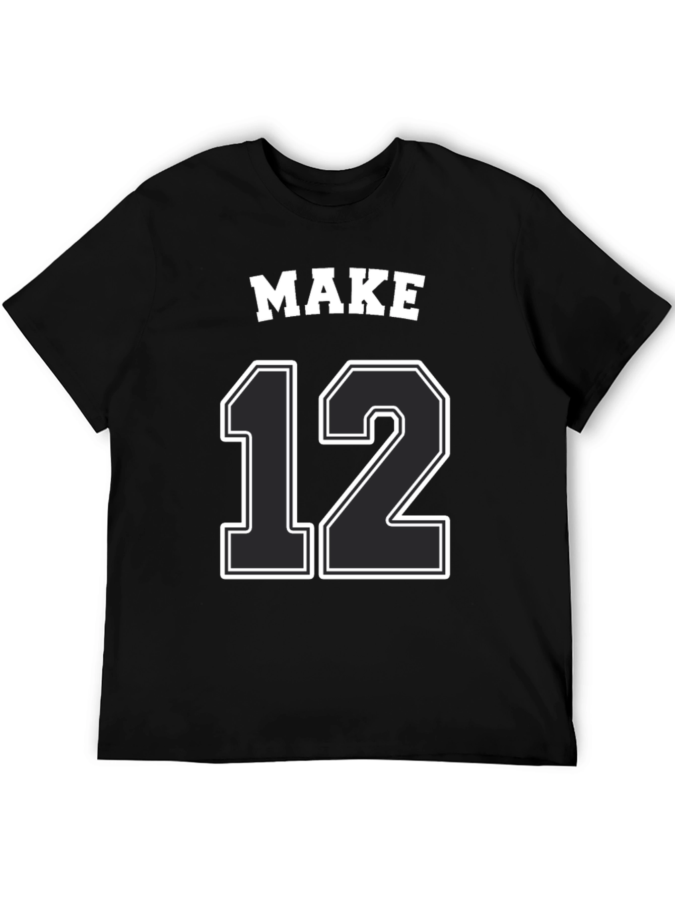 MAKE 12 Graphic Tee - Black Jersey T-Shirt