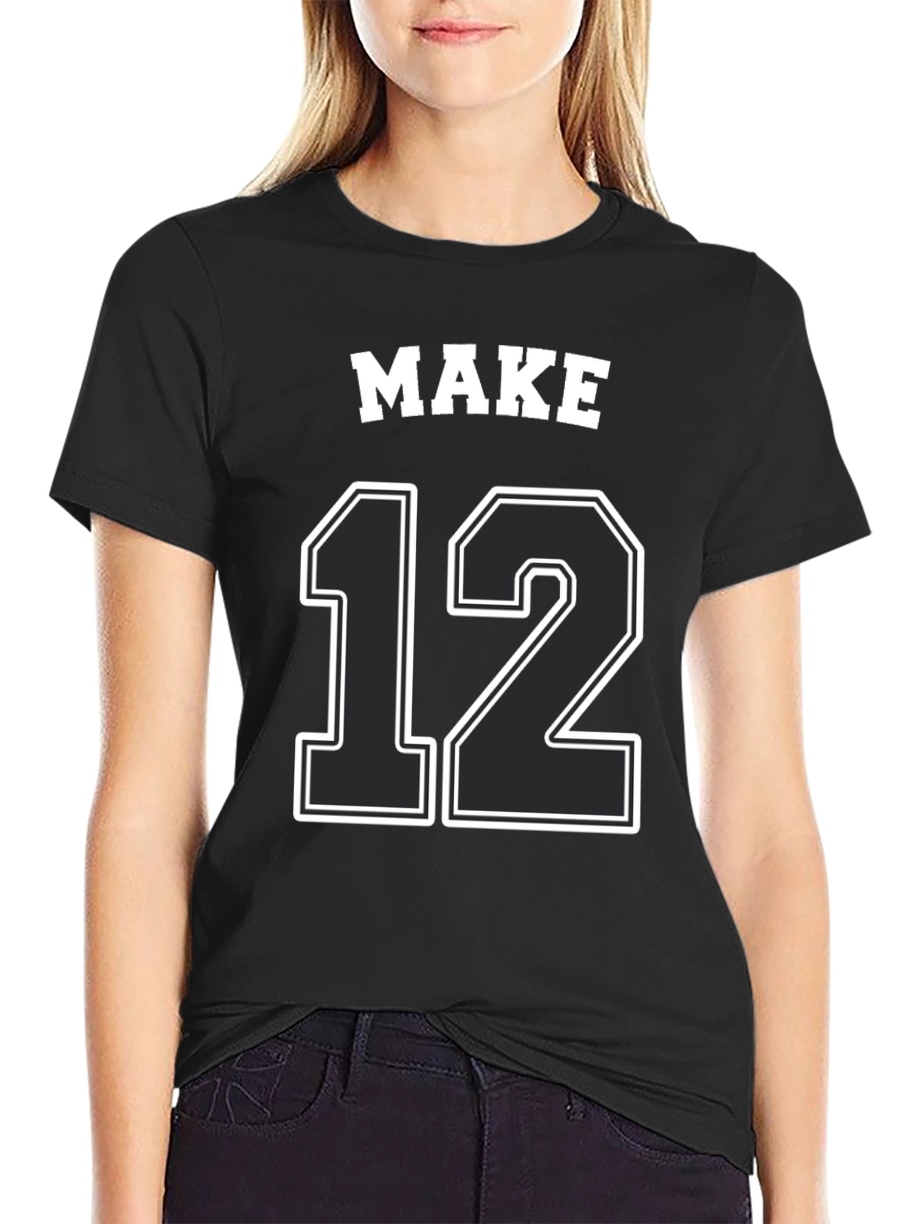 MAKE 12 Graphic Tee - Black Jersey T-Shirt