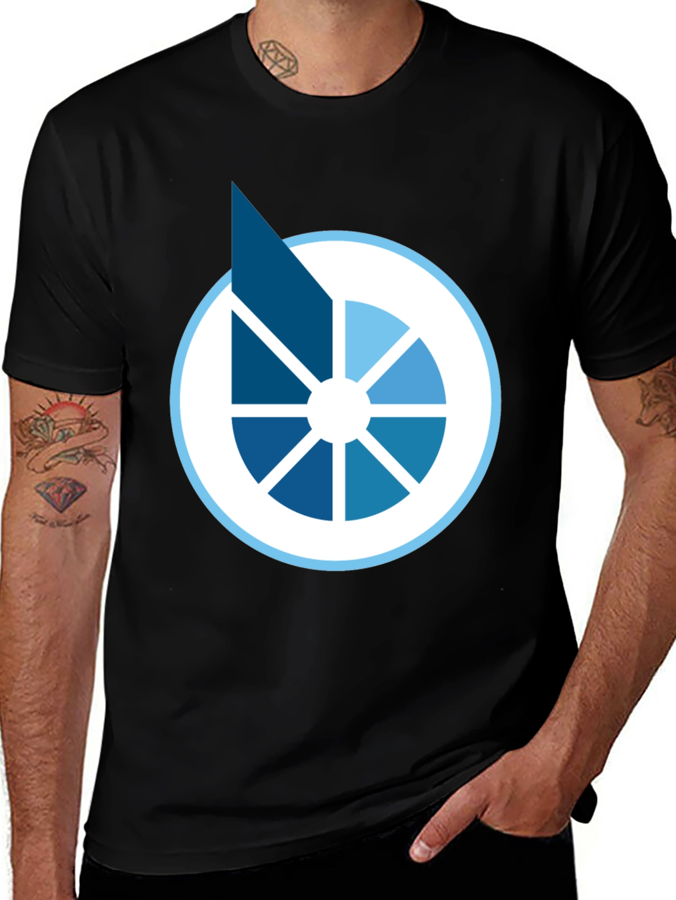 Modern Graphic Tee - Abstract Circle Design