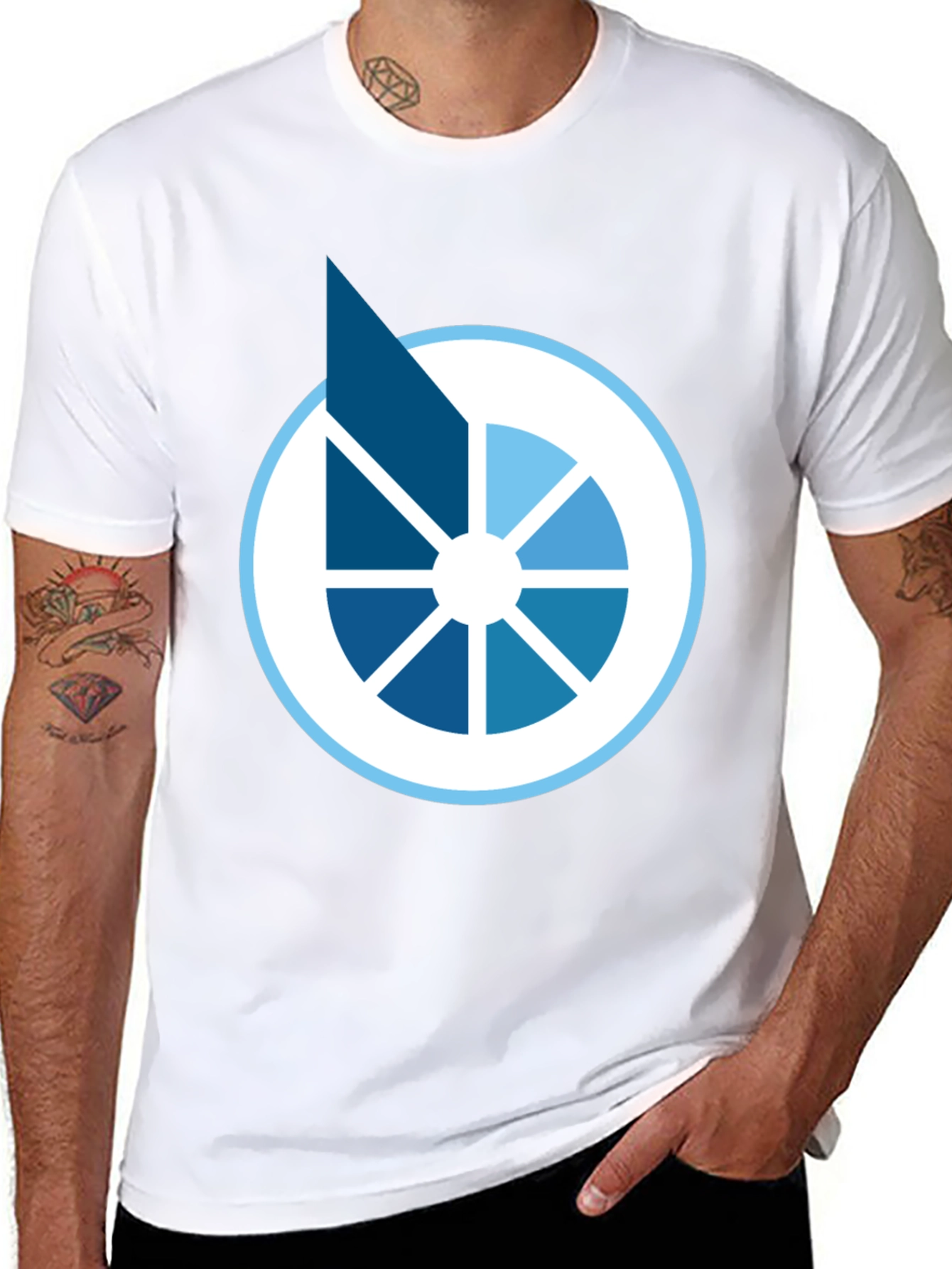 Modern Graphic Tee - Abstract Circle Design