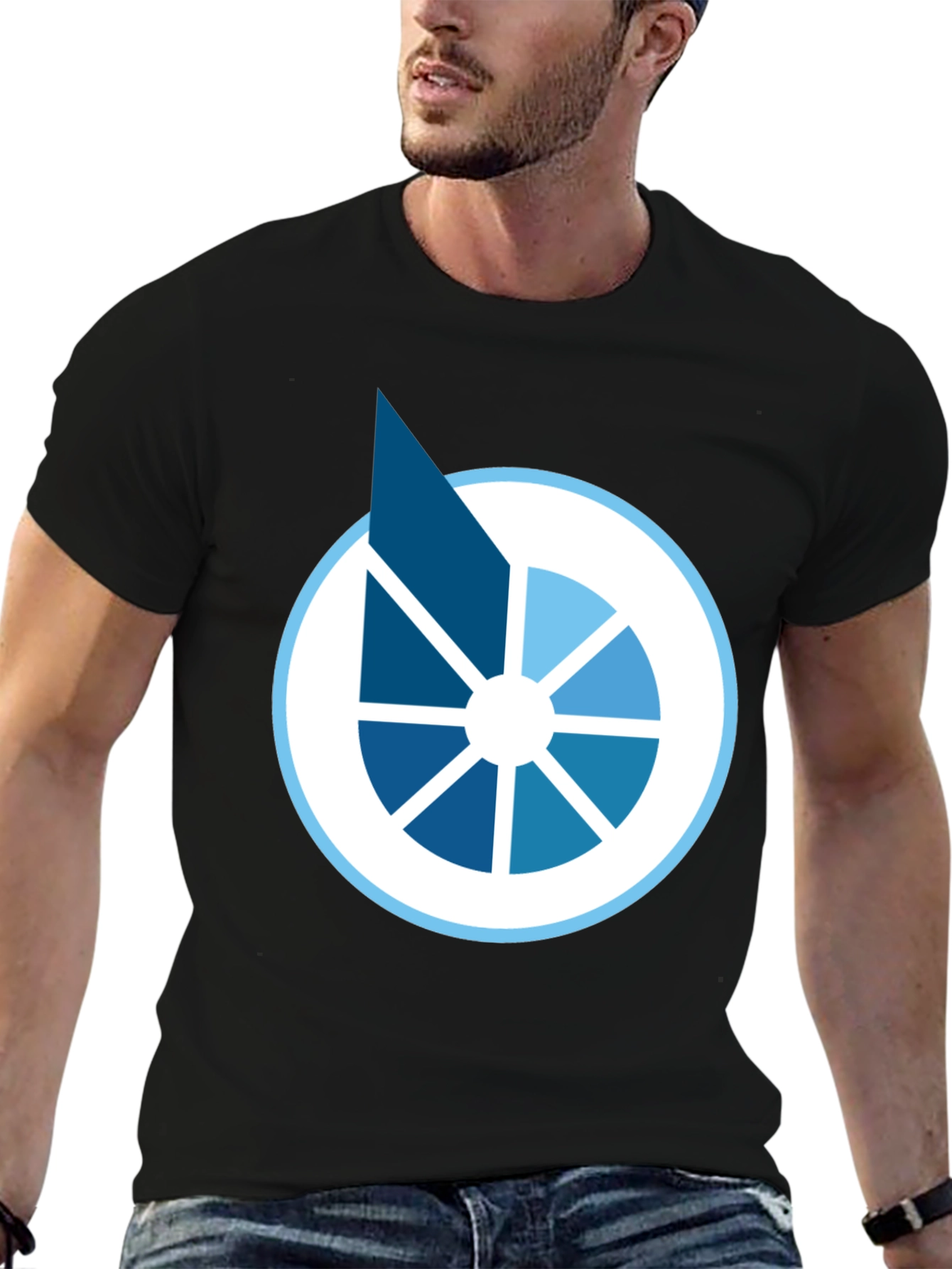 Modern Graphic Tee - Abstract Circle Design