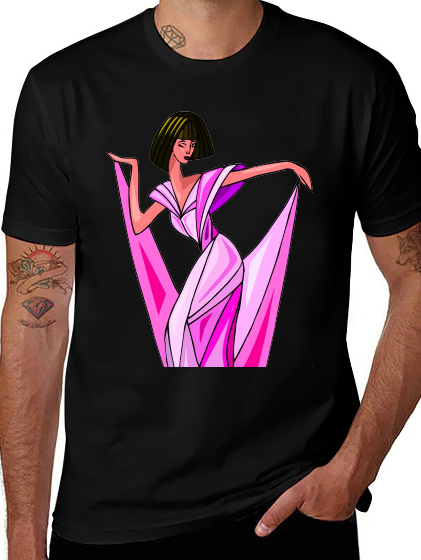 Retro Woman Graphic Tee - Unique Fashion Statement