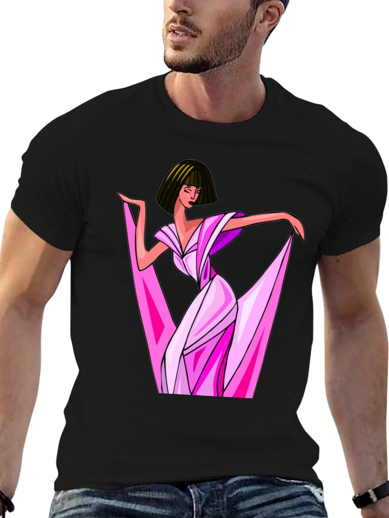 Retro Woman Graphic Tee - Unique Fashion Statement