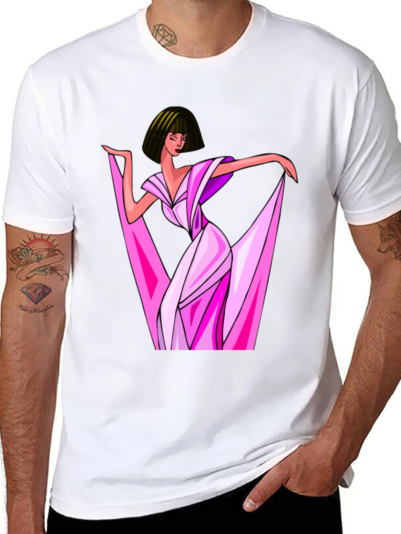 Retro Woman Graphic Tee - Unique Fashion Statement