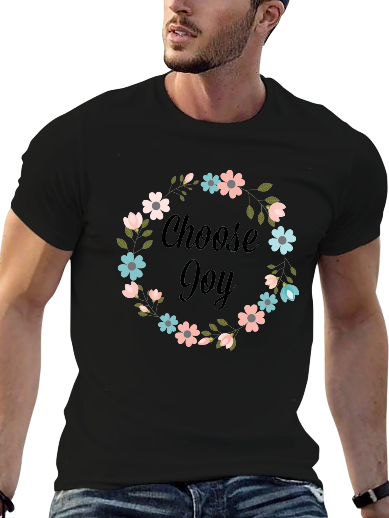 Choose Joy Floral Graphic T-Shirt