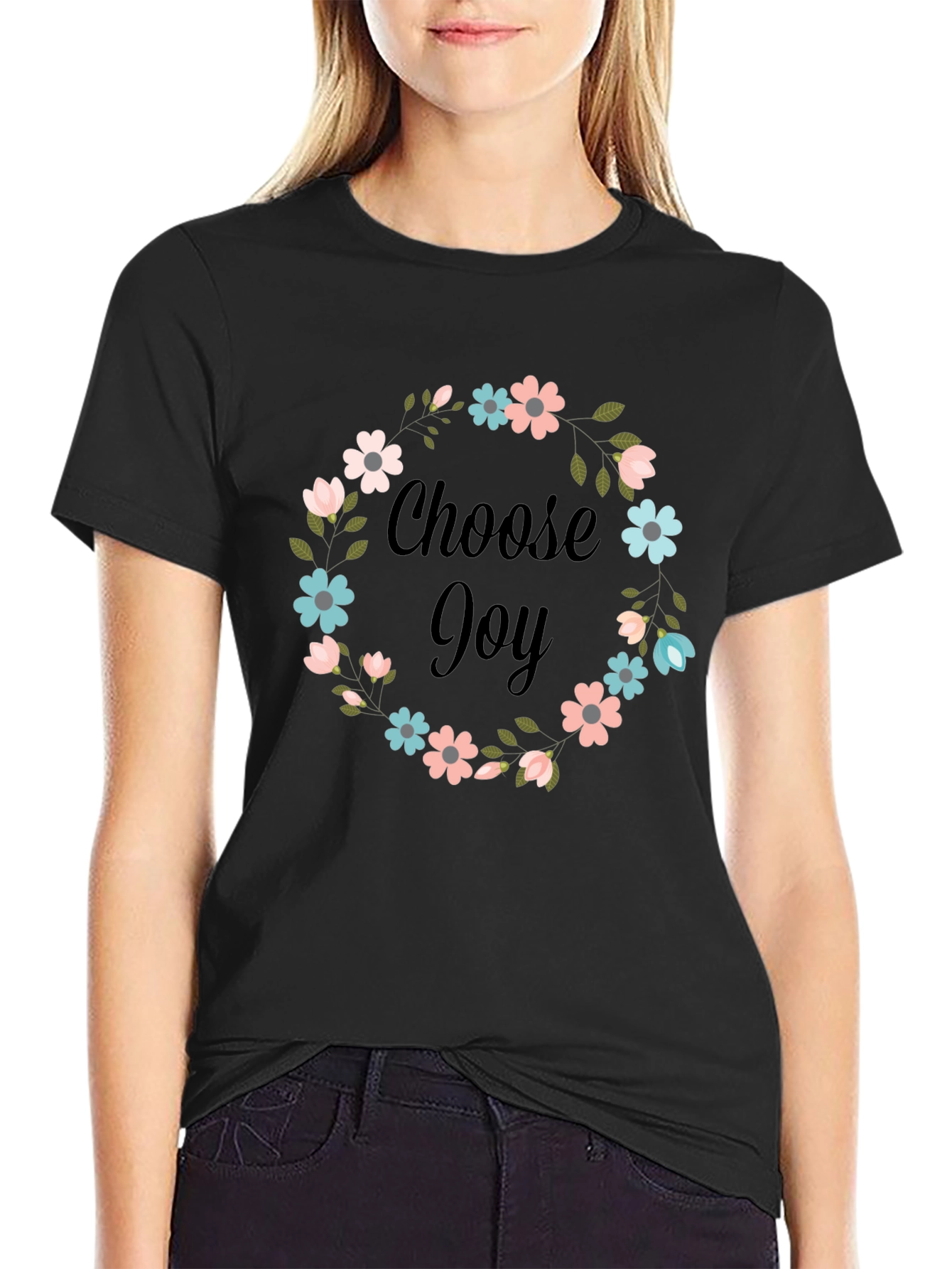 Choose Joy Floral Graphic T-Shirt