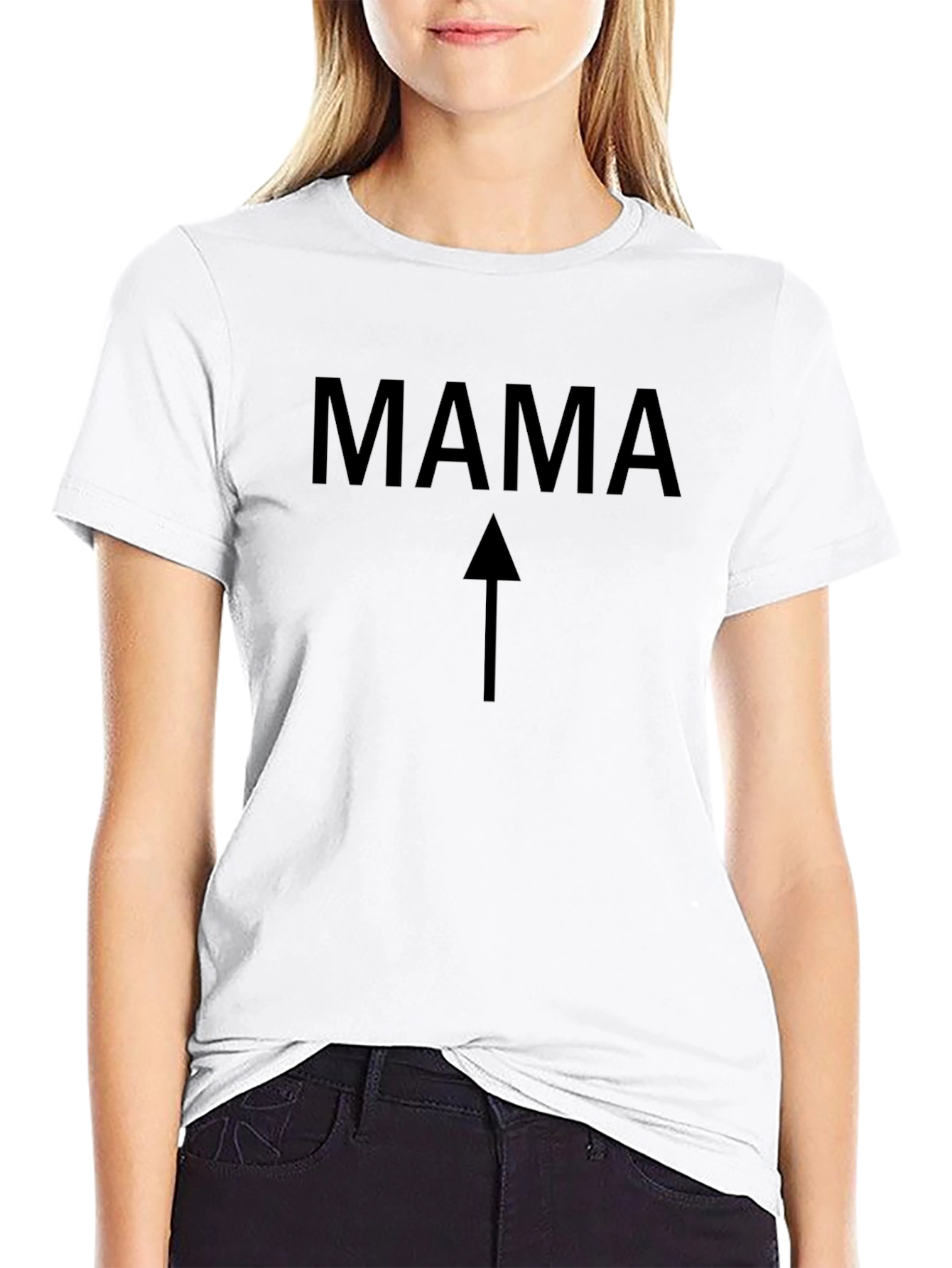 Mama Arrow Point T-Shirt - Black
