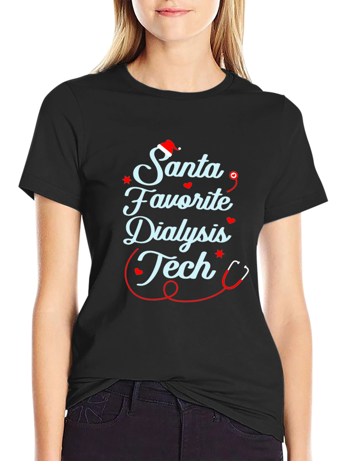 Santas Favorite Dialysis Tech Holiday T-Shirt