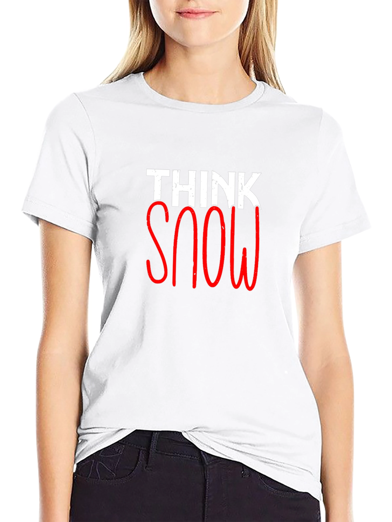 Think Snow Graphic Tee - Stylish Winter Shirt