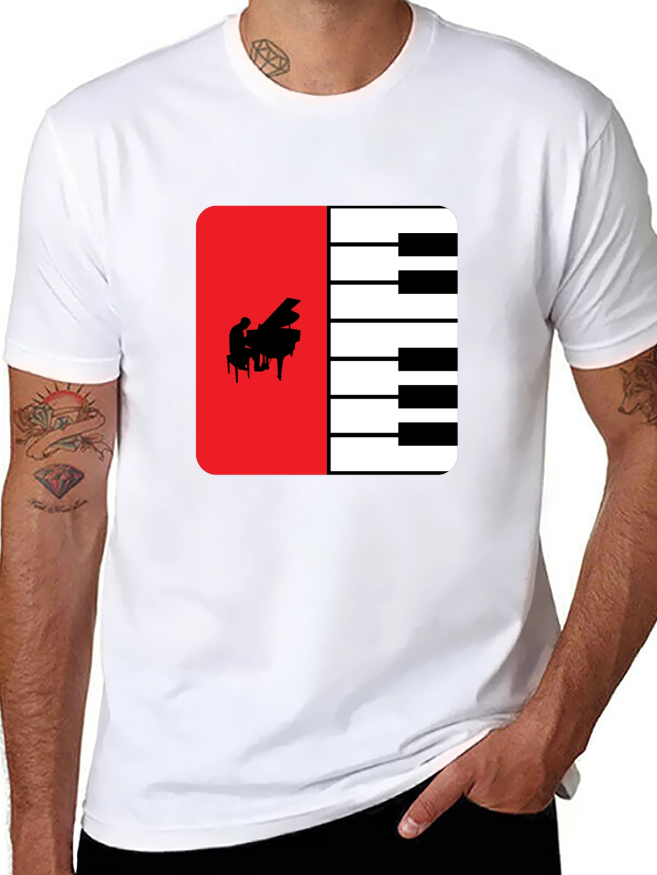 Piano Keys T-Shirt - Musical Design