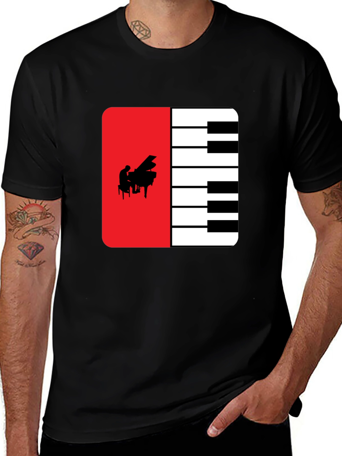 Piano Keys T-Shirt - Musical Design