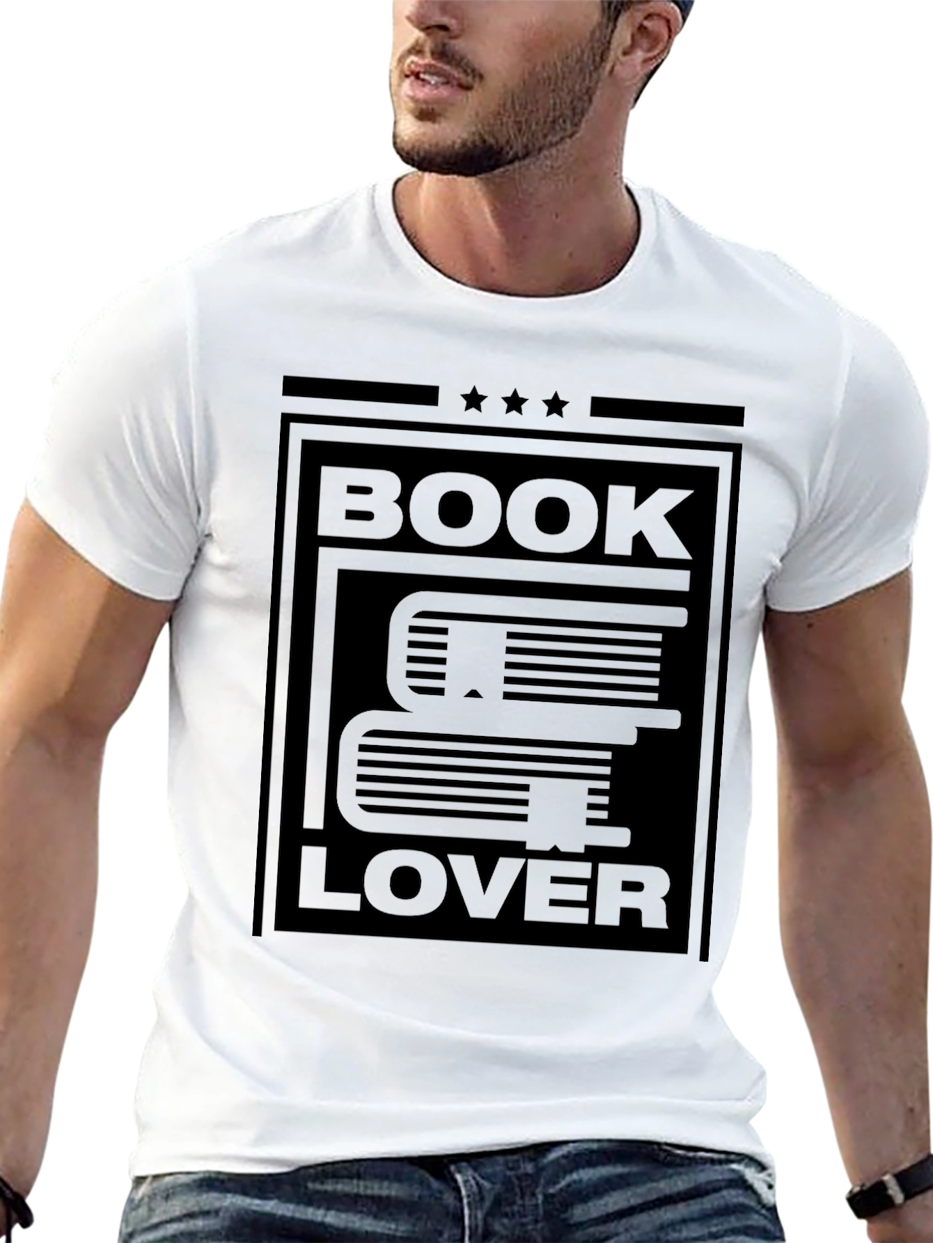 Book Lover T-Shirt - Black Graphic Tee