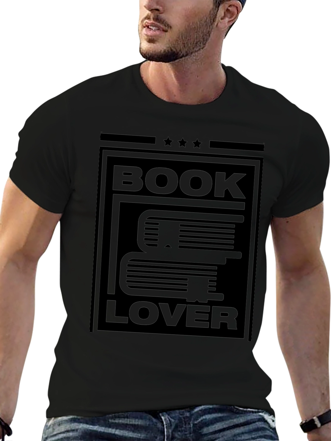 Book Lover T-Shirt - Black Graphic Tee