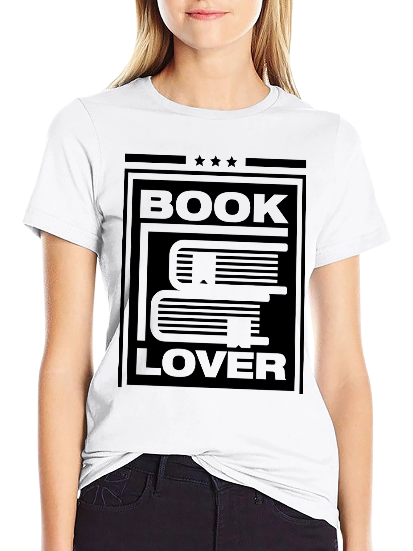 Book Lover T-Shirt - Black Graphic Tee