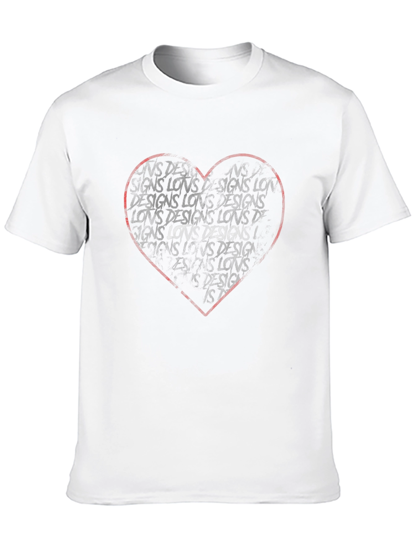 Heart Designs Graphic Tee - Black