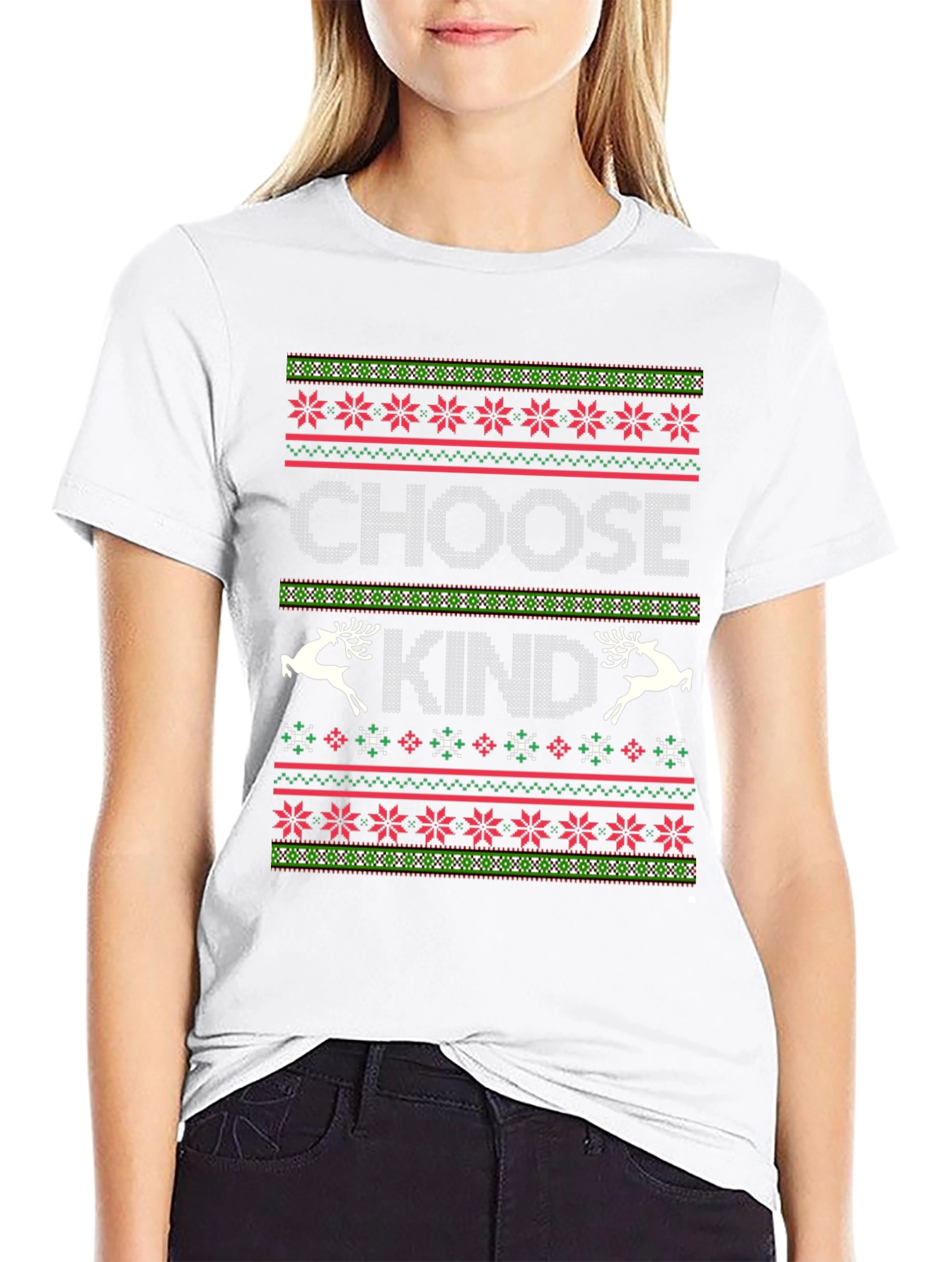 Choose Kind Ugly Christmas Sweater T-Shirt