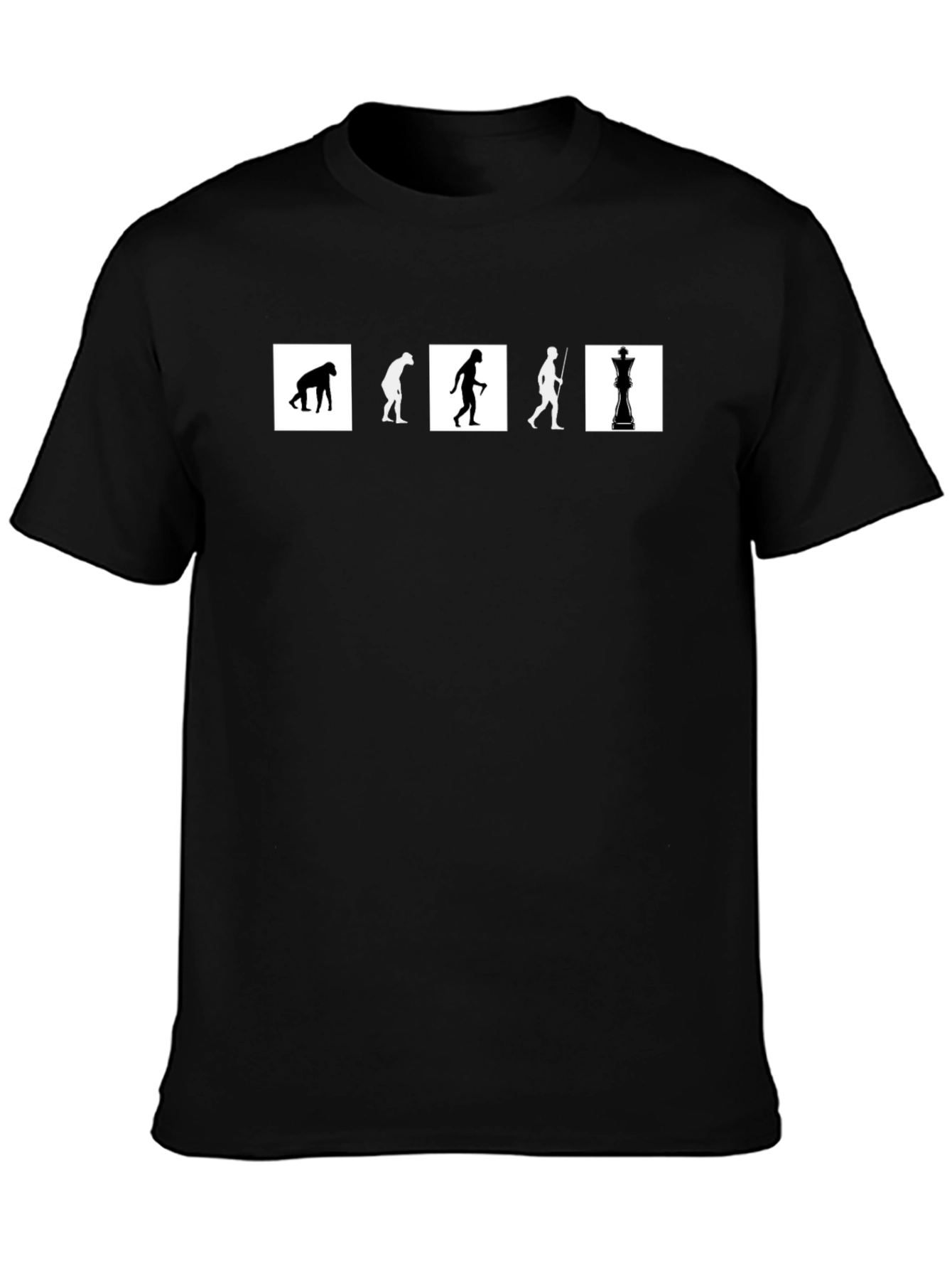 Evolution of Chess Black T-Shirt