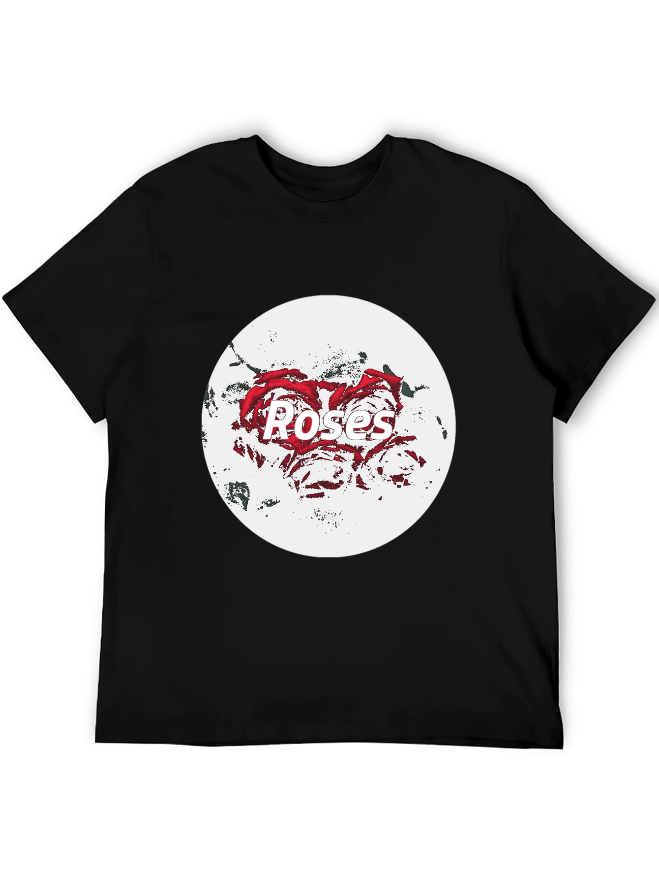 Roses Graphic T-Shirt - Black
