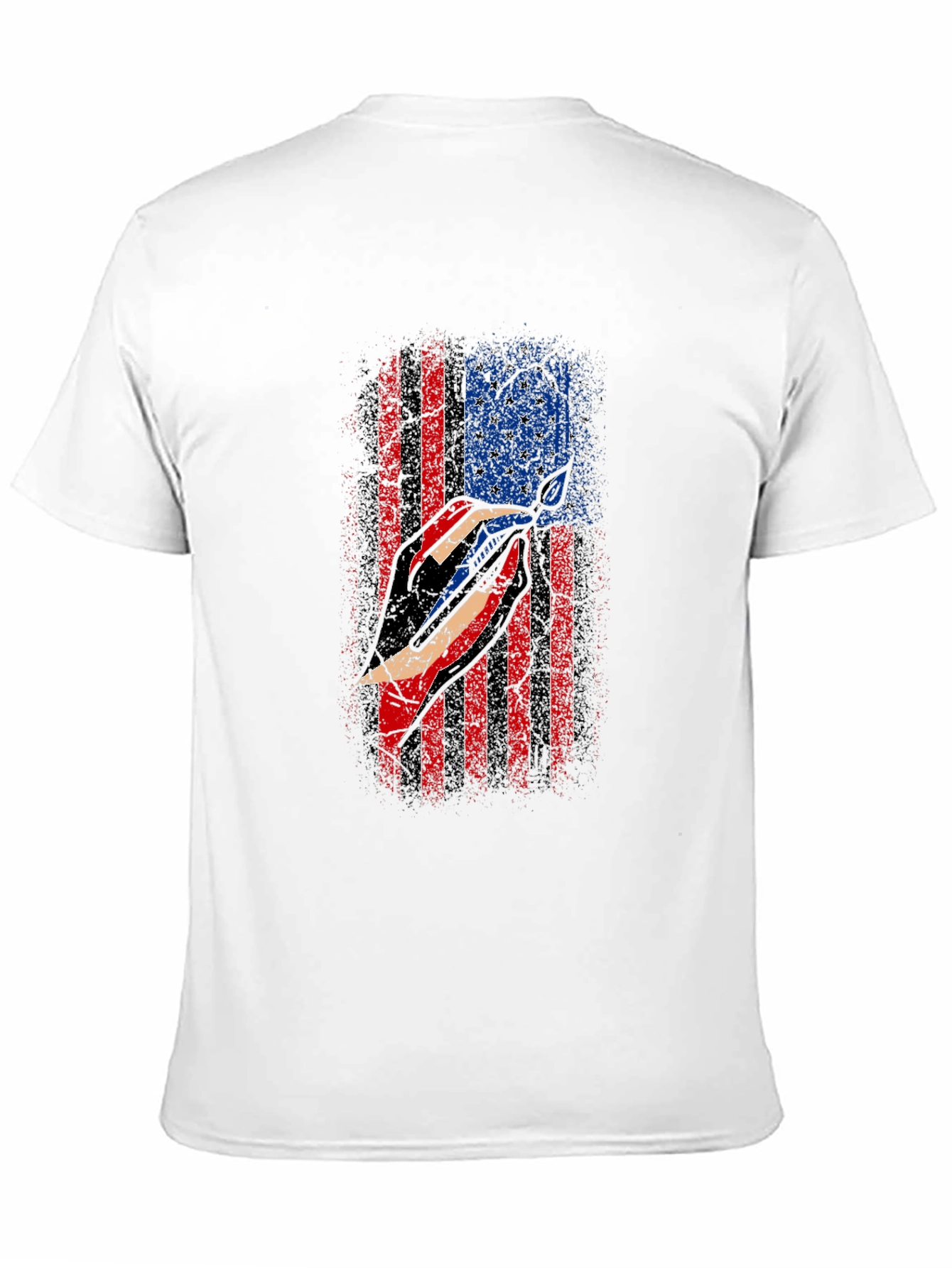 American Flag Marlin Black T-Shirt