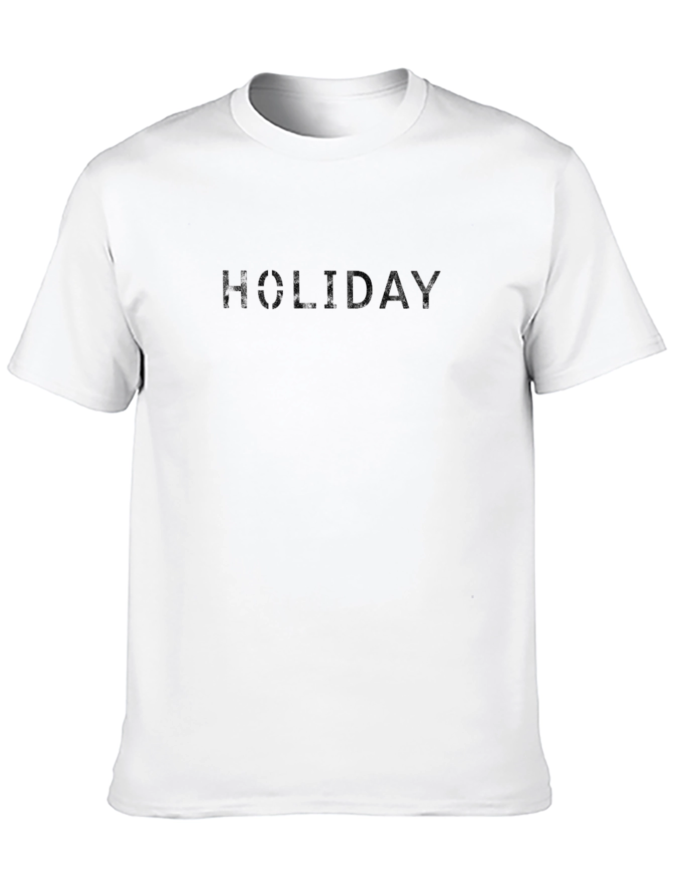 Black HOLIDAY Graphic Crew Neck T-Shirt
